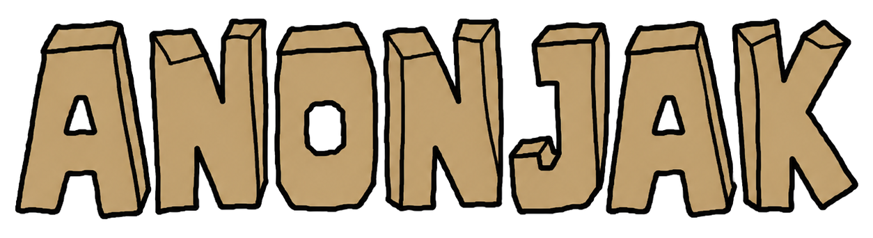 ANONJAK hand-drawn paper logo